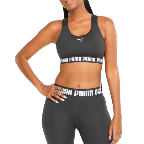 PUMA Mid Impact Feel It Sports Bra - Black - 521669-01