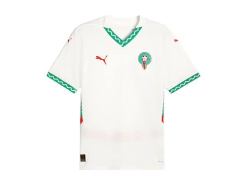 PUMA Morocco 2025 Away Replica Jersey Jersey - White/Fast Green/Red - 777706-02