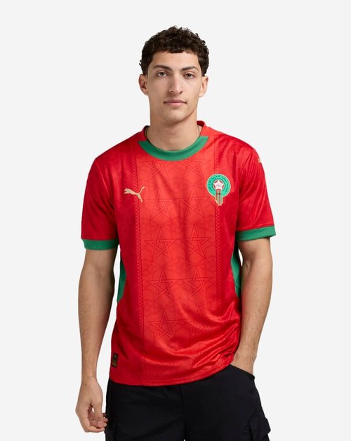 PUMA Morocco 2025 Home Replica Jersey Jersey - Red/Archive Green - 777696-01