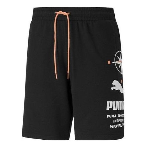PUMA Nature Camp Graphic Shorts - Black/White - 536943-01