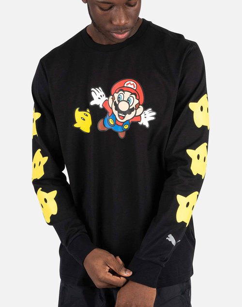 PUMA NINTENDO LONG-SLEEVE TEE - Black - 589097-01