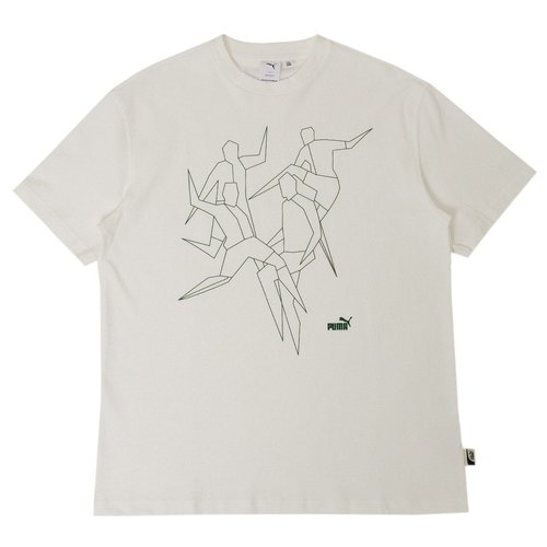 PUMA players lounge graphic tee white PUMA white - White/Puma White - 536853-02