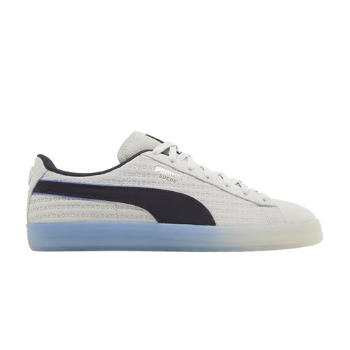 PUMA Playstation x Suede | Size 12 - Glacial Grey/New Navy Blue - 396246-01