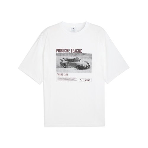 PUMA Porsche Legacy Graphic Crew Neck Short Sleeve T-Shirt - White - 632691-05