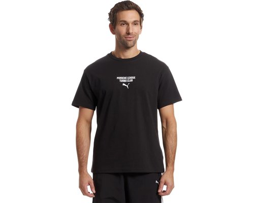 PUMA Porsche Legacy Graphic Crew Neck Short Sleeve T-Shirt - Black - 632689-01