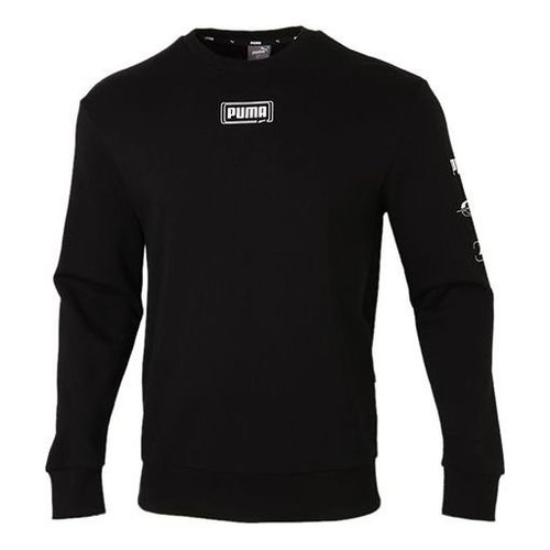 PUMA Rebel Crew Long Sleeve Sweater - Black/White - 531293-01