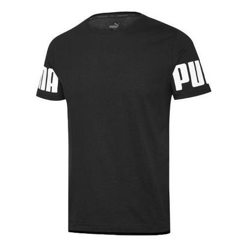 PUMA Rebel Cuff Printing Casual Short Sleeve - Black - 584744-51