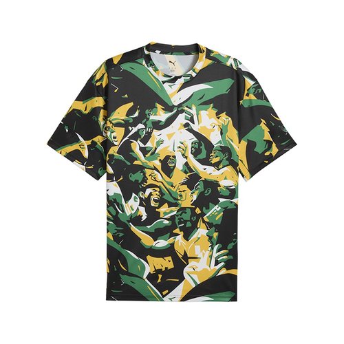 PUMA Rival Rage Relaxed Fit Graphic Basketball Crew Neck Short Sleeve T-Shirt - Green - 685446-01