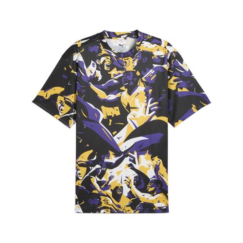 PUMA Rival Rage Relaxed Fit Graphic Basketball Crew Neck Short Sleeve T-Shirt - Purple - 685446-02