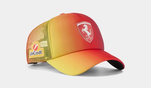 PUMA Scuderia Ferrari Lewis Hamilton Special Edition Replica Trucker Hat - Rosso Corsa/Gradient - 026657-01