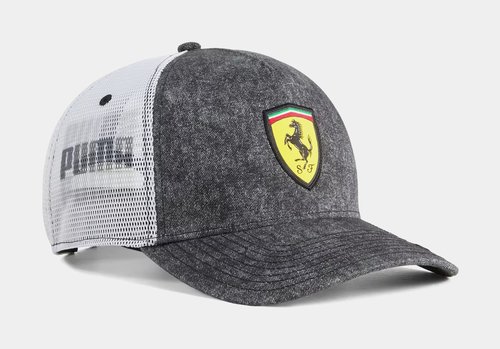 PUMA Scuderia Ferrari Race Trucker Hat - Grey/Yellow - 026304-01