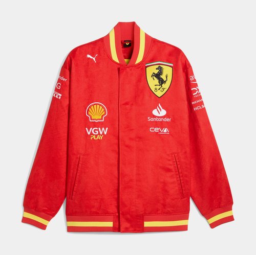 PUMA Scuderia Ferrari Team Varsity Jacket - Red/Yellow - 763606-01