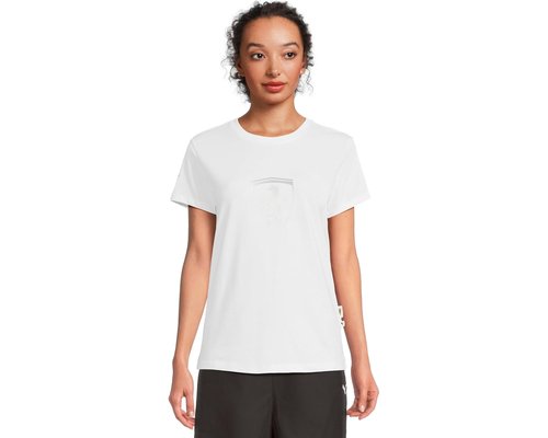 PUMA Scuderia Ferrari Tonal Shield T-shirt Clothing - Puma White - 632795-04