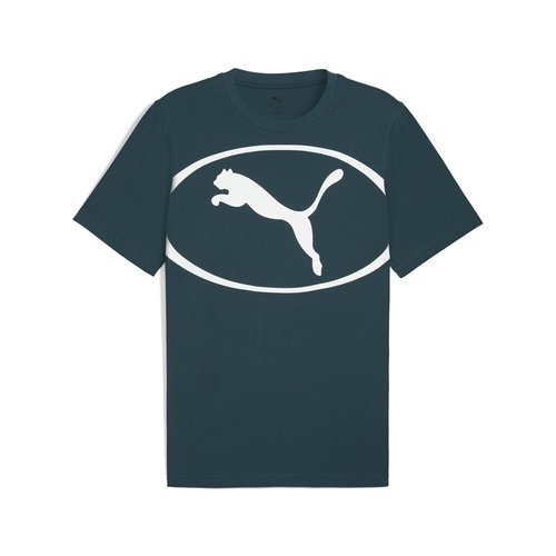 PUMA Sport Logo Crew Neck Short Sleeve T-Shirt - Green - 691971-75