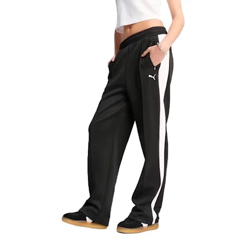 PUMA T7 Always On Straight Track Pants - Black/White - 629797-01