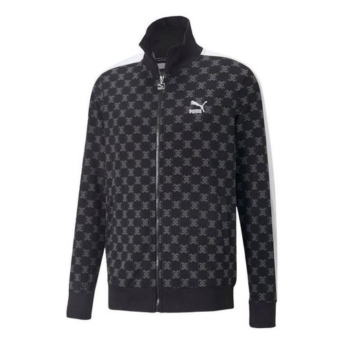 PUMA T7 Printed Full Zip Track Jacket - Black - 537716-01