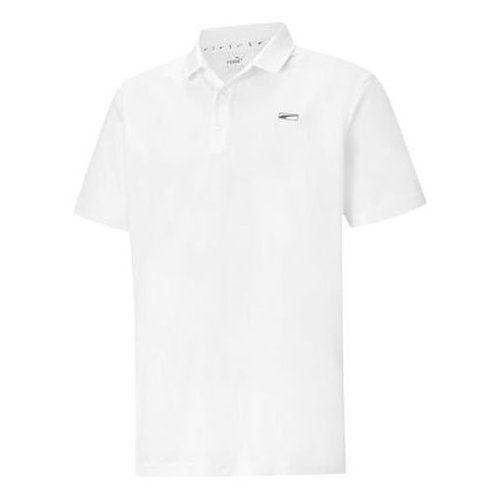 PUMA Tech Pique Polo Shirt - White/Black - 599277-02