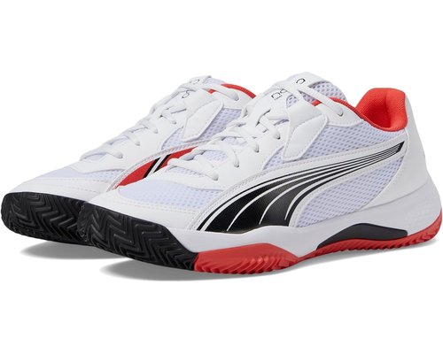PUMA The Nova Court Pickleball - Puma White/Puma Black/Active Red - 107598-02