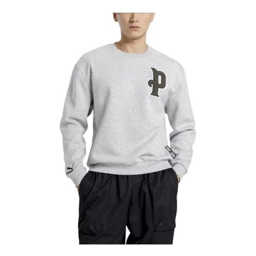 PUMA Varsity Logo Swaetshirt - Grey - 534383-04