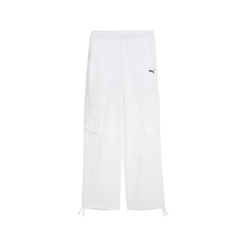 PUMA Wardrobe Essentials Relaxed Woven Cargo Pants - White - 629756-02