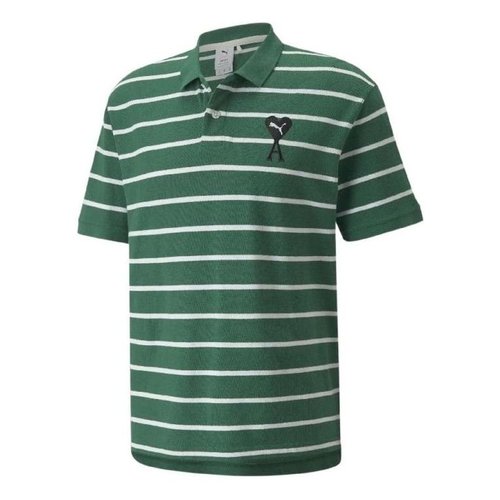 PUMA X Ami Short Sleeve Polo Shirt - Green/White - 534067-96