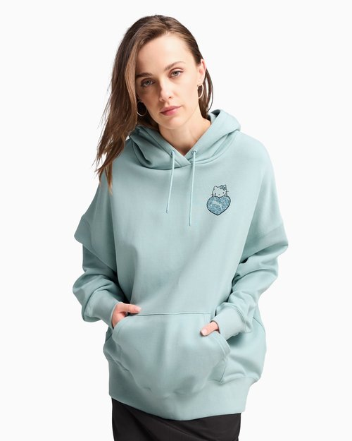 PUMA HK x Graphic Oversized Pullover Hoodie - Modern Mint - 631614-67