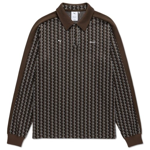 PUMA x JJJJound T7 Longsleeve Polo - Chocolate - 635538-52
