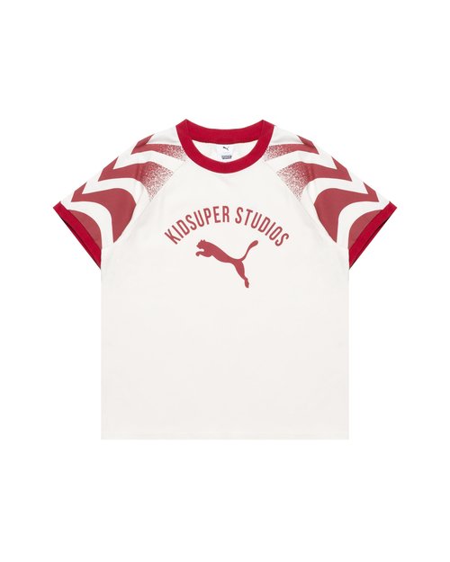PUMA x KIDSUPER Ringer Tee - White/Red - 629513-76