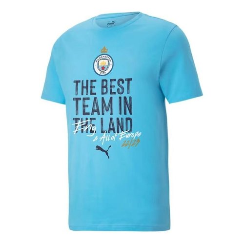 PUMA X Manchester City UCL 22/23 Winners T-Shirt - Blue - 778684-04