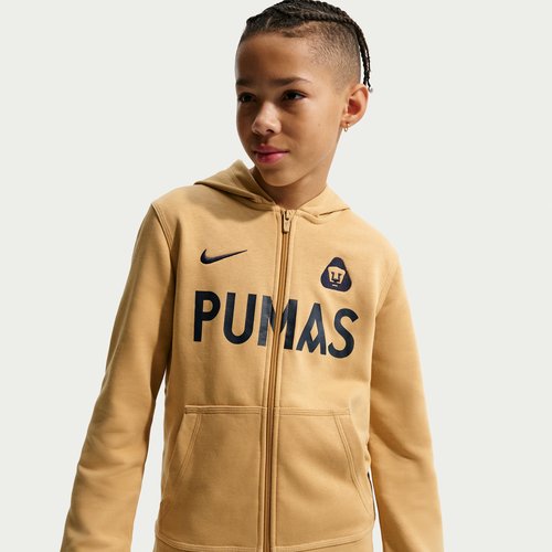 Pumas UNAM Club Nike Soccer Full-Zip Hoodie - Club Gold/Obsidian - HM3054-714