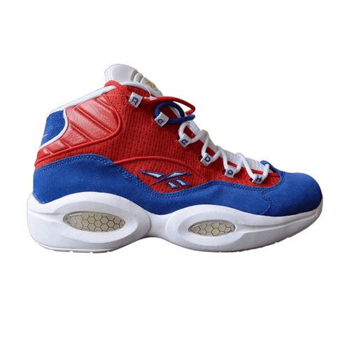 Reebok Question Mid | | Size 10.5 - Red/Royal/White/Gold Met - M46120
