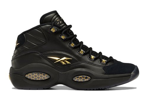 reebok question black and gold