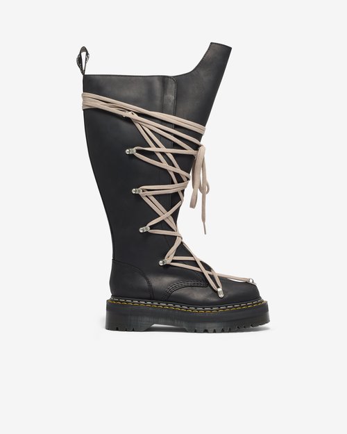 Rick Owens 1B60 Quad Sole Pentalace Boot - Black - DM02E6811