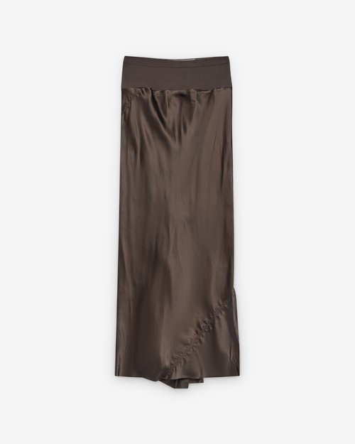 Rick Owens Calf Bias Skirt - Dark Dust