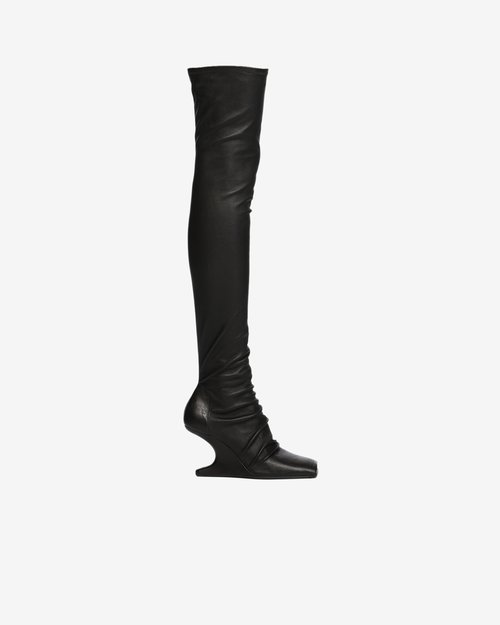 Rick Owens Cantilever Tall Boots - Black - RP02E4801-LS-09