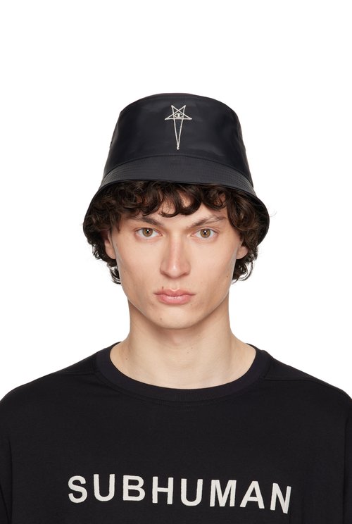 Rick Owens Champion Edition Gilligan Bucket Hat - Black - CM01E6202