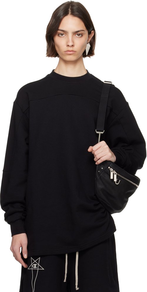 Rick Owens Champion Edition Girdered Sweatshirt - Black - CW01E1671