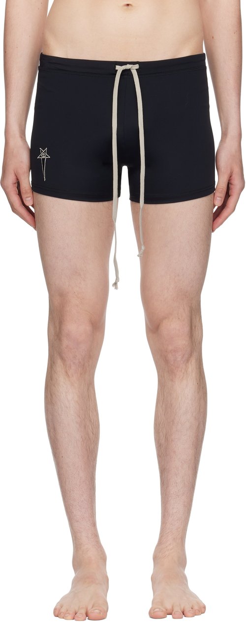 Rick Owens Champion Edition Jersey Swim Shorts - Black - CM01E1691
