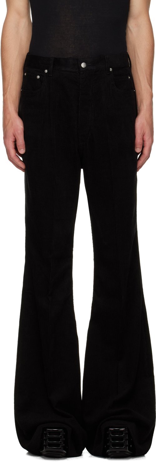 Rick Owens Concordians Bolan Bootcut Trousers - Black - RU02E1335-MLC-09