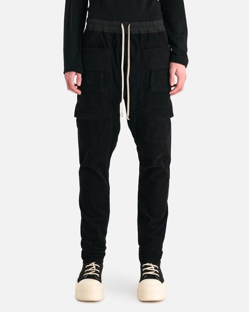 Rick Owens Creatch Cargo Drawstring - Black - RU02C5376-MC-09