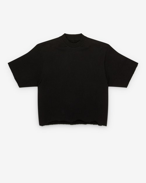 Rick Owens Cropped Brad T-Shirt - Black - RP01F6260-JNT-09