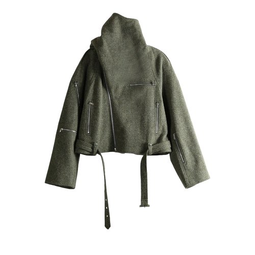 Rick Owens Cropped Scarf Flight Jacket - RO02E4793-WRU-25