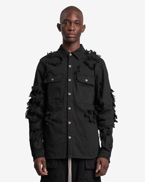 Rick Owens Denim Outershirt - Black - RU01C6755-SLH-09
