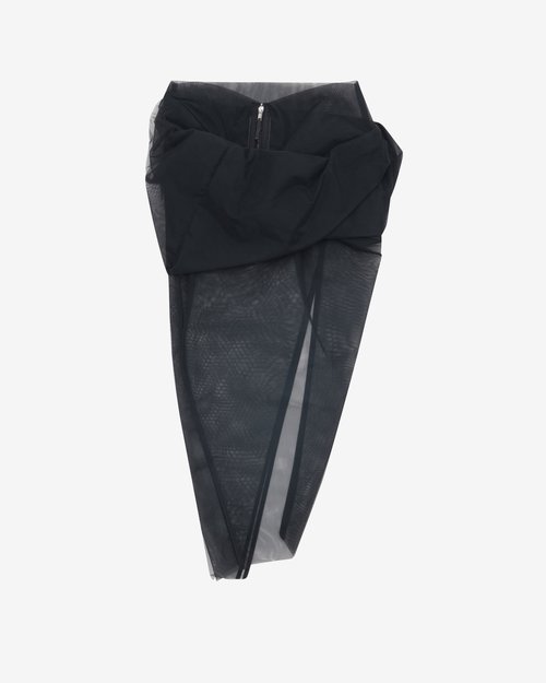 Rick Owens Draped Calf Skirt - Black - RO01F6376-TU-09