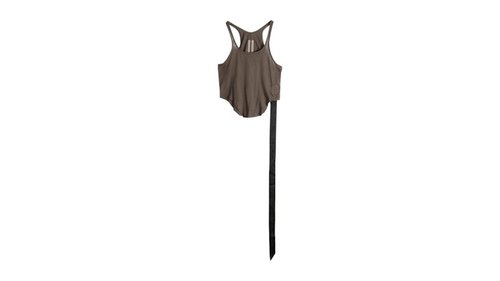 Rick Owens Drkshdw Basic Tank Cropped Top - Dark Dust - RS01F4100-BH-78