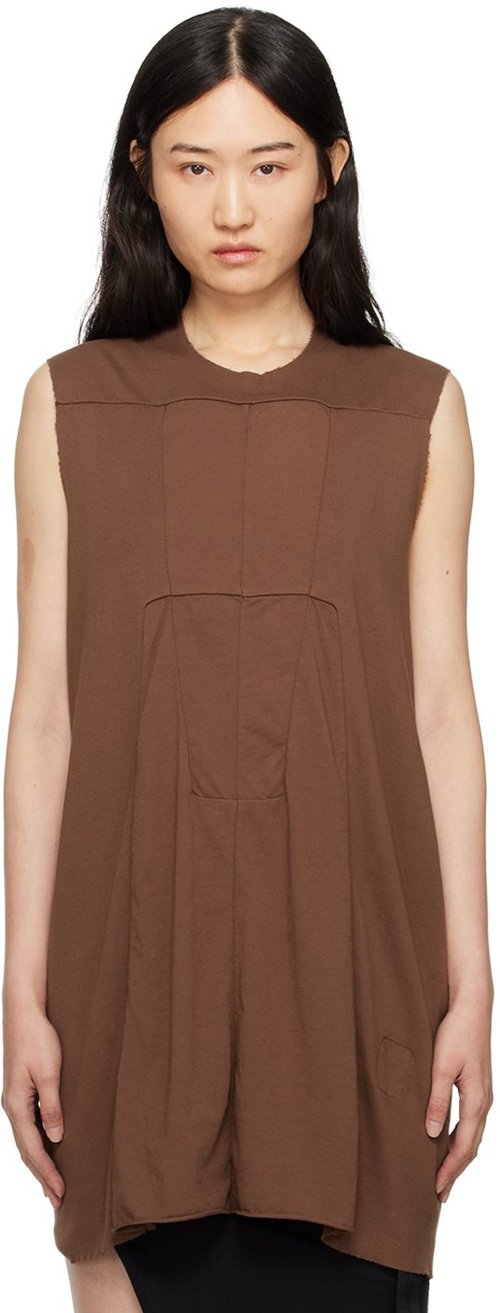Rick Owens DRKSHDW Brown Porterville Luxor Tank Top - Terra - RS02D2111-RN-83
