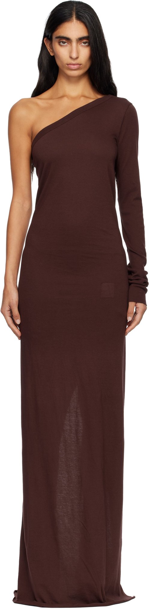 Rick Owens DRKSHDW Burgundy Concordians Ziggy Maxi Dress - Scab - DS02E7511 RN43