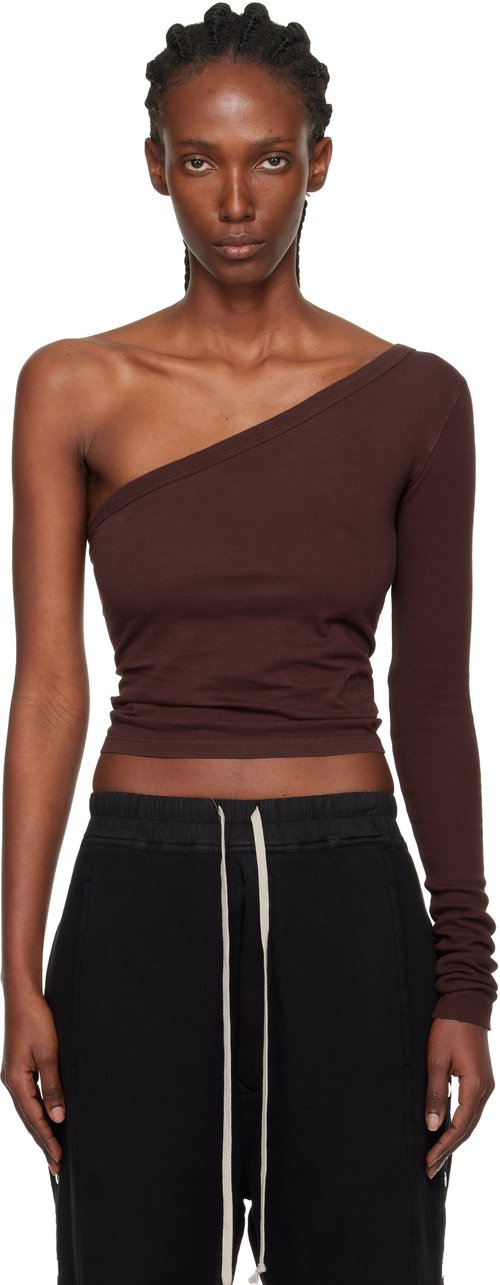 Rick Owens DRKSHDW Burgundy Concordians Ziggy T-shirt - Scab - DS02E7216 RN43