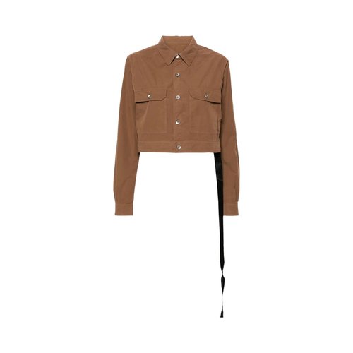 Rick Owens DRKSHDW Cape Sleeve Cropped Outershirt Jacket | Green | Size M - RDS01D170-2P-44