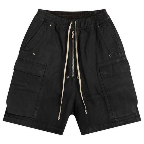 Rick Owens DRKSHDW Cargobela Shorts - Black Wax - DU02E7369-BW-99X
